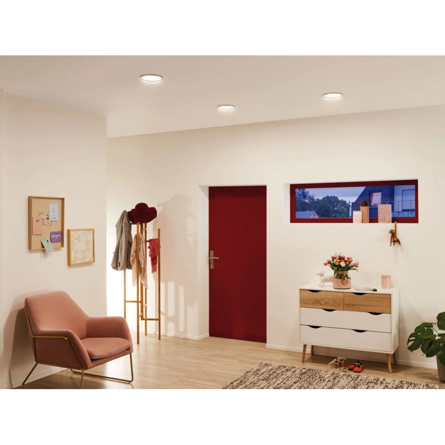 Paulmann 92935 - LED/12W IP44 Plafonnier encastré dimmable pour salle de bains AREO 230V diam. 18 cm chrome mat
