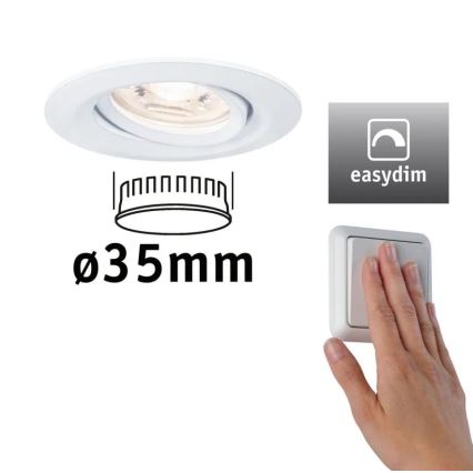 Paulmann 92970 - LED/4,2W IP23 Spot encastrable salle de bain à intensité variable COIN 230V