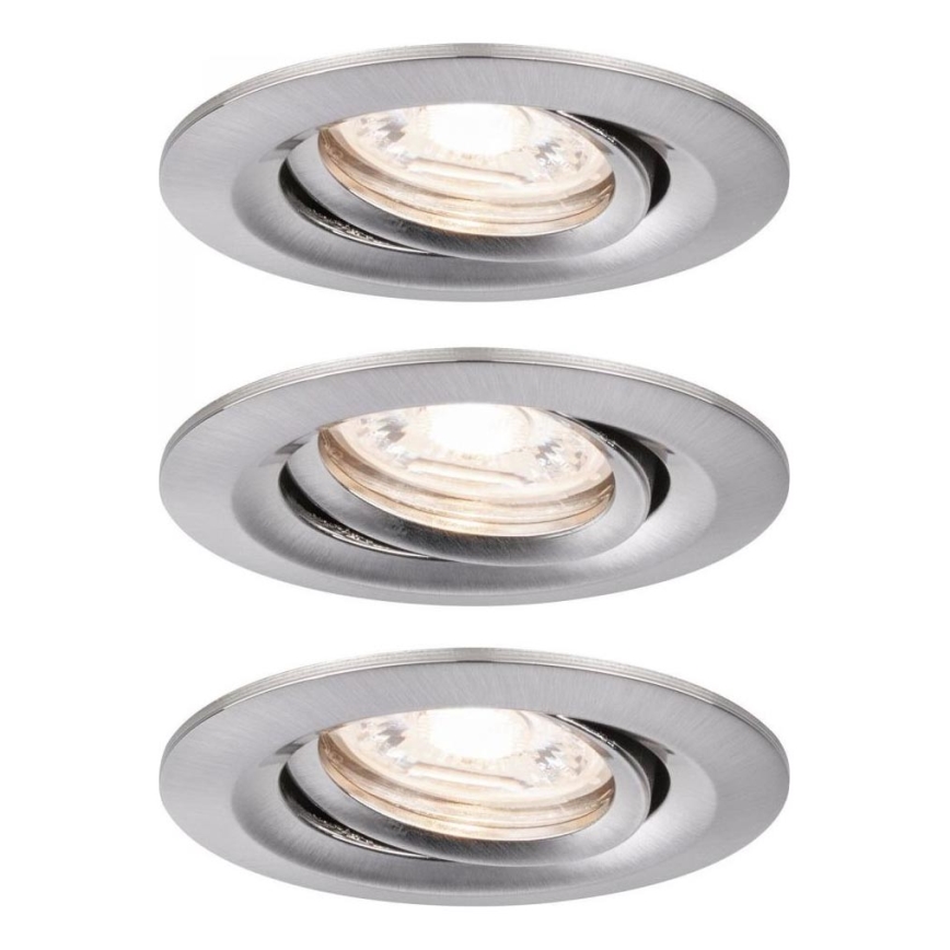 Paulmann 92973 - LOT 3xLED/4,2W IP23 Luminaire à intensité variable salle de bain COIN 230V