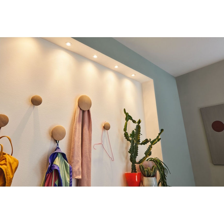 Paulmann 92973 - LOT 3xLED/4,2W IP23 Luminaire à intensité variable salle de bain COIN 230V
