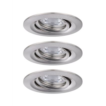 Paulmann 92973 - LOT 3xLED/4,2W IP23 Luminaire à intensité variable salle de bain COIN 230V