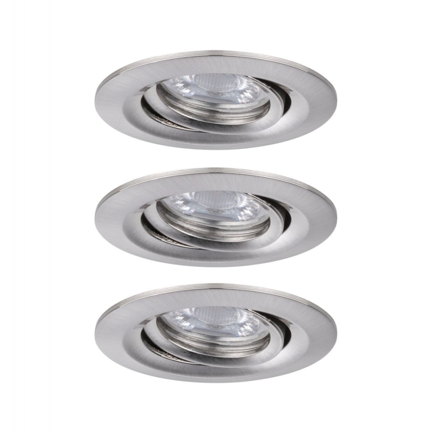 Paulmann 92973 - LOT 3xLED/4,2W IP23 Luminaire à intensité variable salle de bain COIN 230V