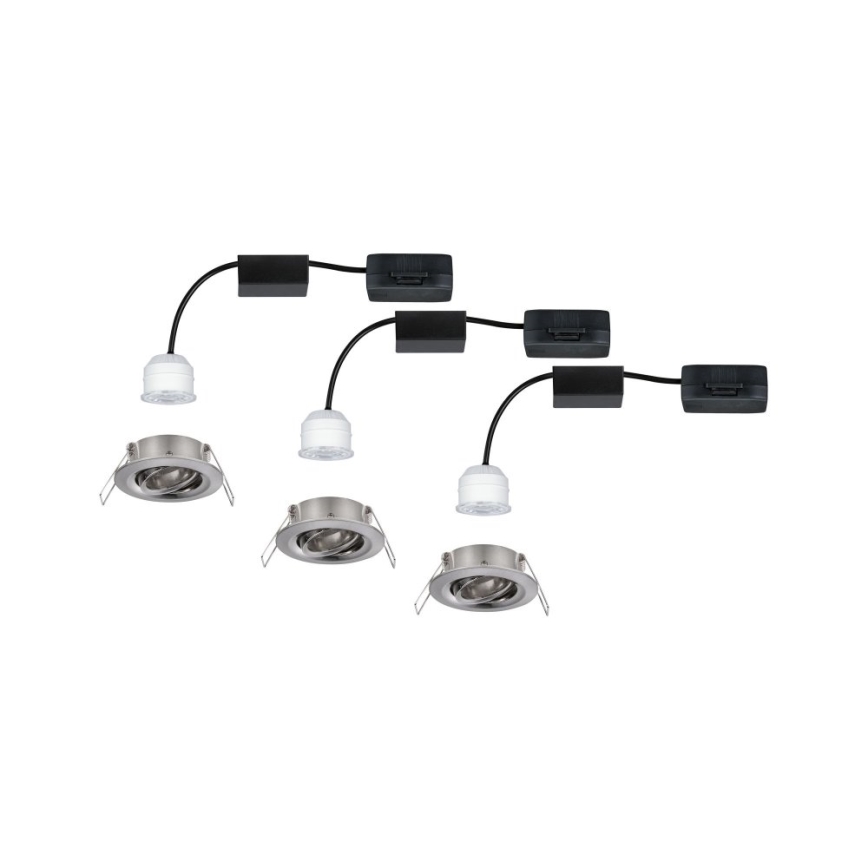 Paulmann 92973 - LOT 3xLED/4,2W IP23 Luminaire à intensité variable salle de bain COIN 230V