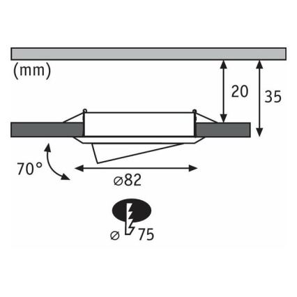 Paulmann 92985 - SET 3xLED/4,8W Luminaire encastrable à intensité variable 230V