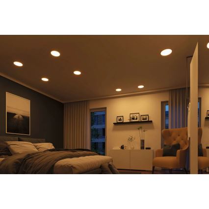 Paulmann 92992 - LED/16W IP44 Plafonnier encastré pour salle de bains AREO 230 V 2000/3000/4000 K Ø 23 cm chrome mat