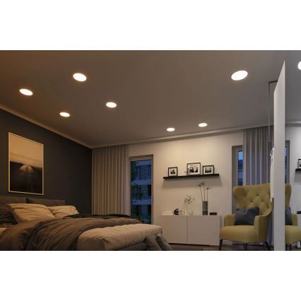 Paulmann 92992 - LED/16W IP44 Plafonnier encastré pour salle de bains AREO 230 V 2000/3000/4000 K Ø 23 cm chrome mat