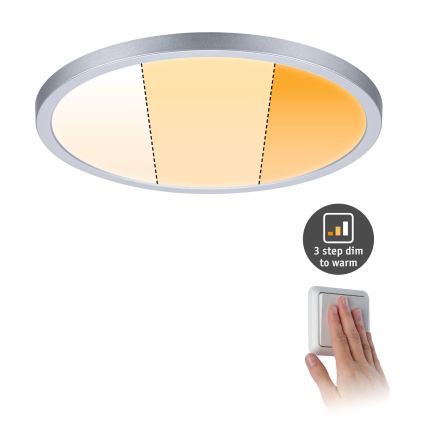 Paulmann 92992 - LED/16W IP44 Plafonnier encastré pour salle de bains AREO 230 V 2000/3000/4000 K Ø 23 cm chrome mat