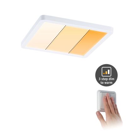 Paulmann 92993 - LED/13W IP44 Plafonnier encastré pour salle de bains AREO 230V 2000/3000/4000K 17,5x17,5 cm blanc