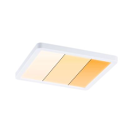 Paulmann 92993 - LED/13W IP44 Plafonnier encastré pour salle de bains AREO 230V 2000/3000/4000K 17,5x17,5 cm blanc
