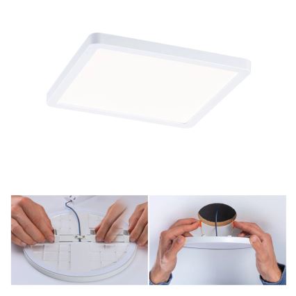 Paulmann 93059 - LED/13W IP44 Plafonnier encastré dimmable pour salle de bains AREO 230V 17,5x17,5 cm blanc