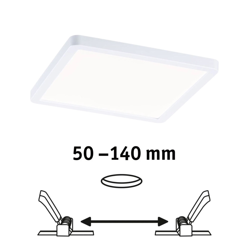 Paulmann 93059 - LED/13W IP44 Plafonnier encastré dimmable pour salle de bains AREO 230V 17,5x17,5 cm blanc