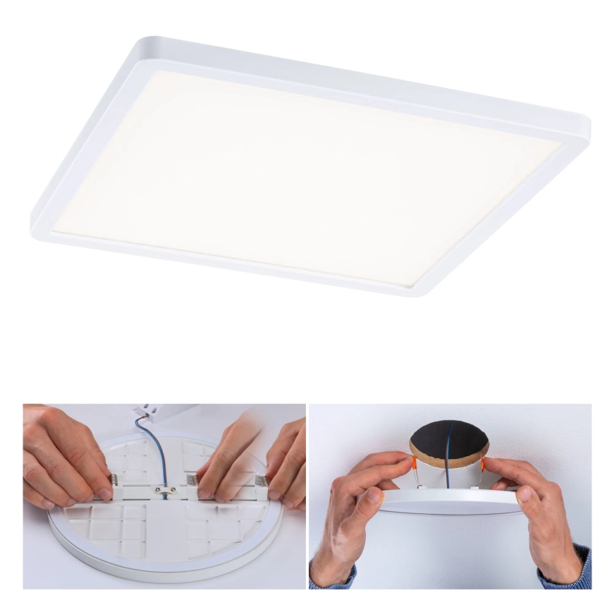 Paulmann 93060 - LED/16W IP44 Plafonnier encastré dimmable pour salle de bains AREO 230V 23x23 cm blanc