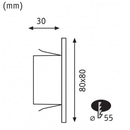 Paulmann 93093 - LED/1,2W Spot d'escalier EDGE 230V