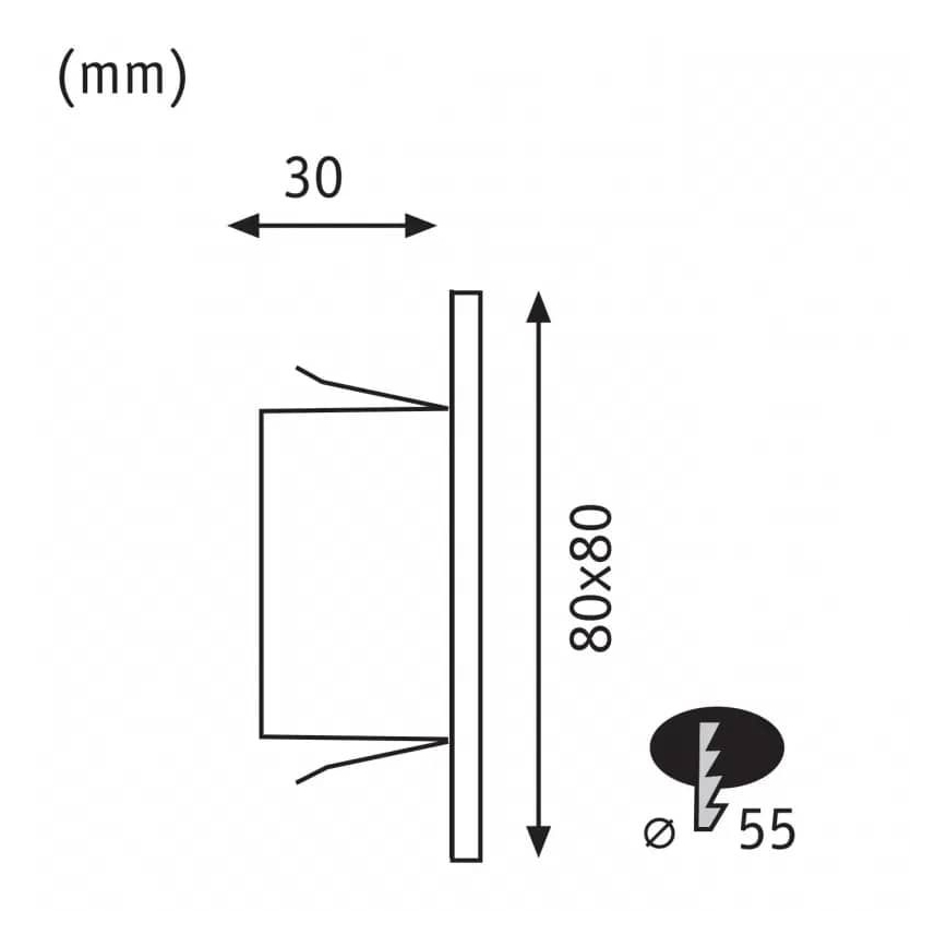 Paulmann 93093 - LED/1,2W Spot d'escalier EDGE 230V