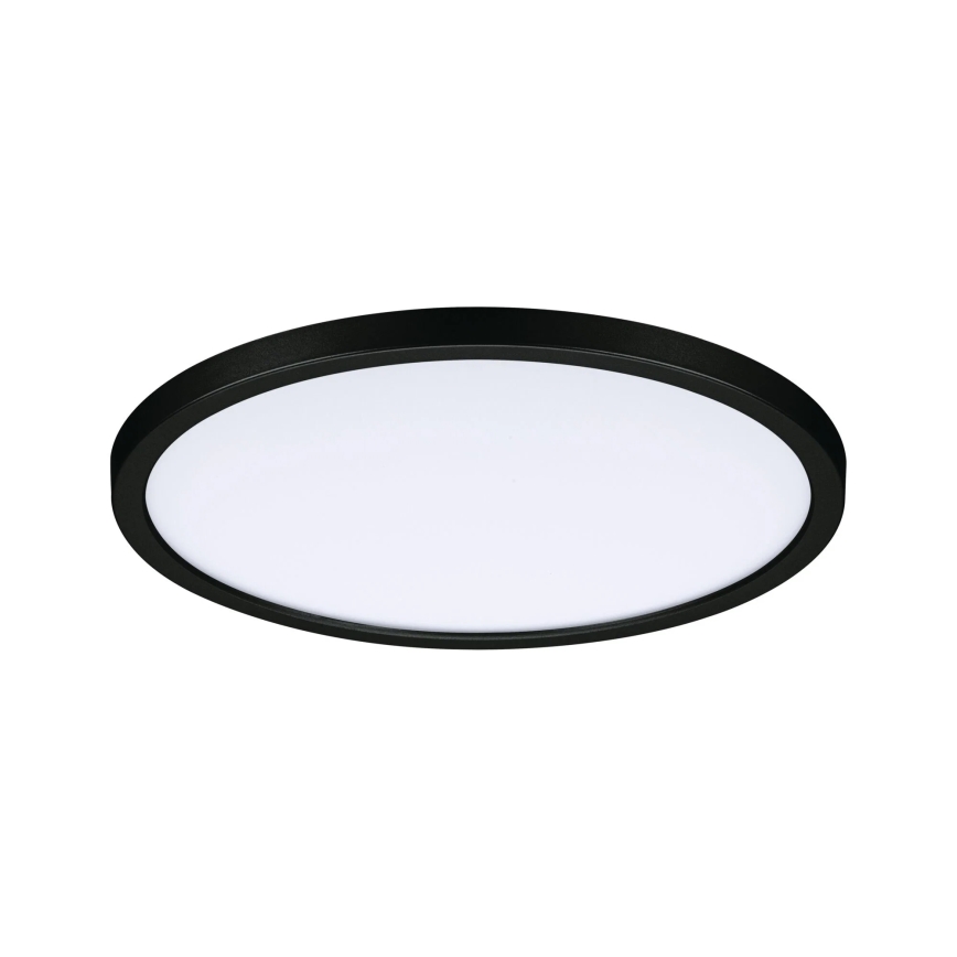 Paulmann 93102 - Plafonnier encastré LED AREO 16W IP44 pour salle de bains - 230V - 2000/3000/4000K - Ø 23 cm - noir