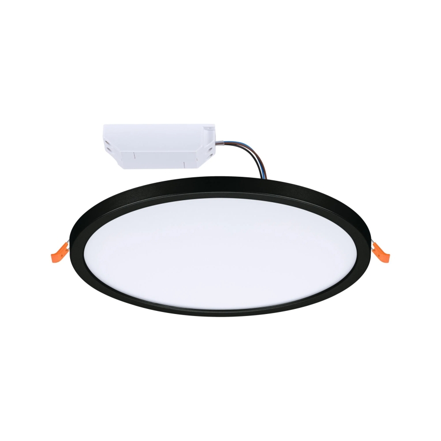 Paulmann 93102 - Plafonnier encastré LED AREO 16W IP44 pour salle de bains - 230V - 2000/3000/4000K - Ø 23 cm - noir