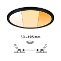 Paulmann 93102 - Plafonnier encastré LED AREO 16W IP44 pour salle de bains - 230V - 2000/3000/4000K - Ø 23 cm - noir