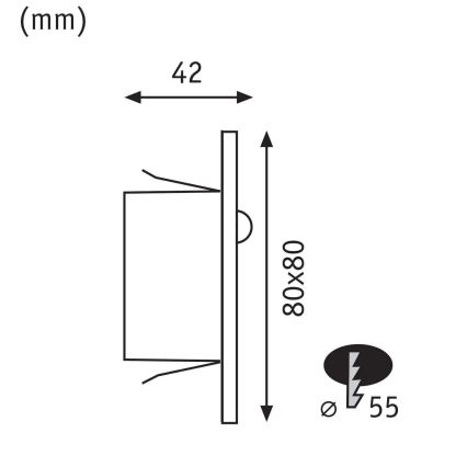 Paulmann 93133 - Spot d'escalier avec détecteur EDGE LED/1,2W 230V blanc