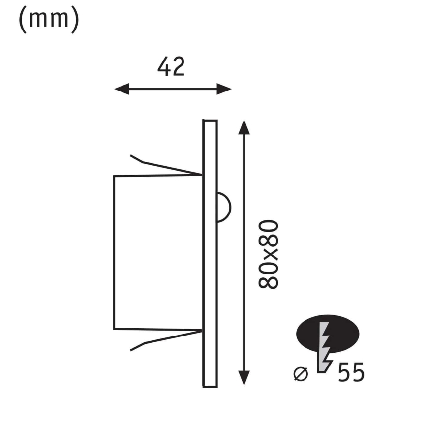 Paulmann 93133 - Spot d'escalier avec détecteur EDGE LED/1,2W 230V blanc