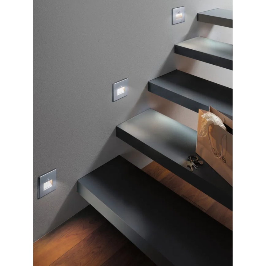 Paulmann 93134 - Spot d'escalier avec détecteur EDGE LED/1,2W 230V chrome mat