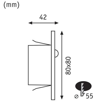 Paulmann 93134 - Spot d'escalier avec détecteur EDGE LED/1,2W 230V chrome mat
