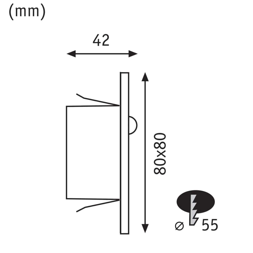 Paulmann 93134 - Spot d'escalier avec détecteur EDGE LED/1,2W 230V chrome mat