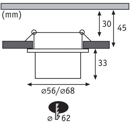 Paulmann 93379 - LOT 3xLED/6W IP44 Spot encastrable salle de bain à intensité variable GIL 230V