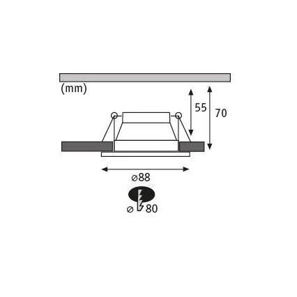 Paulmann 93402 - LOT 3xLED/6W IP44 Spot encastrable salle de bain à intensité variable COLE 230V