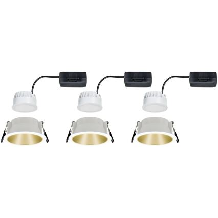 Paulmann 93406 - SET 3xLED/6,5W IP44 Luminaire de salle de bain encastrable à intensité variable COLE 230V