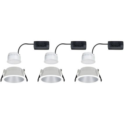 Paulmann 93410 - SET 3xLED/6,5W IP44 Luminaire de salle de bain encastrable à intensité variable COLE 230V