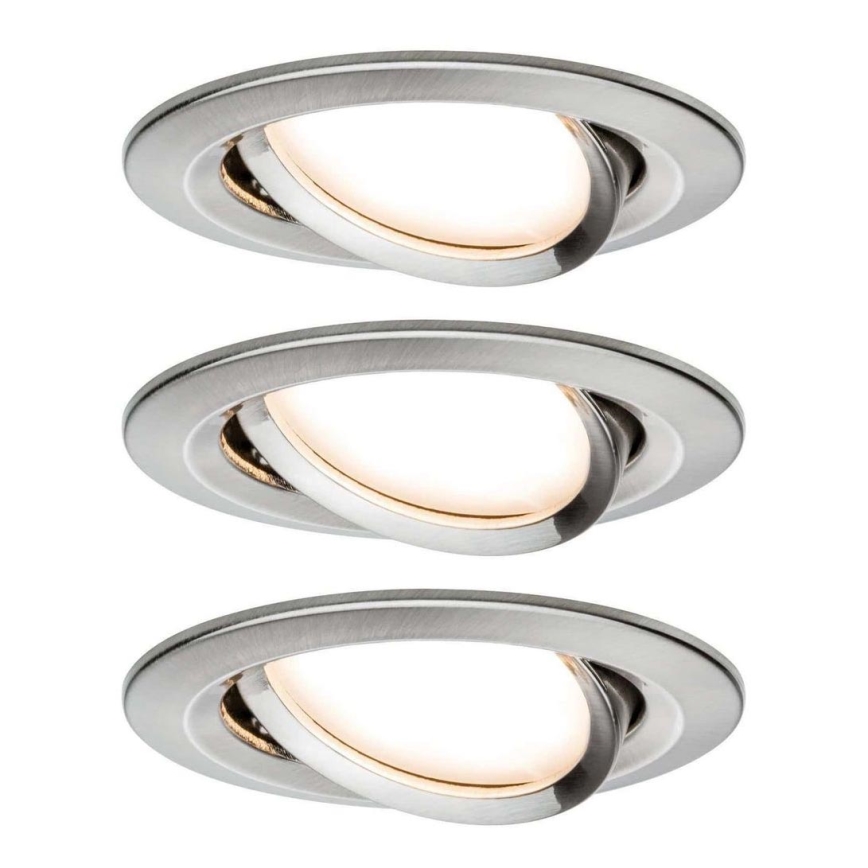 Paulmann 93483 - SET 3xLED/6,5W IP23 Luminaire de salle de bain encastrable à intensité variable NOVA 230V