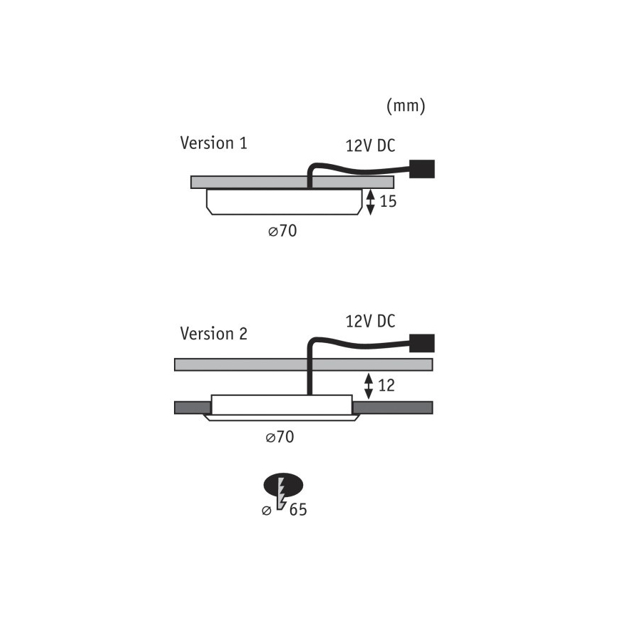 Paulmann  93580 - LOT 3xLED/2,5W Spot encastrable FURNITURE 230/12V