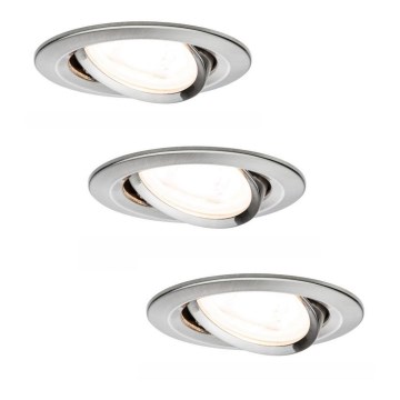 Paulmann 93607 - LOT 3x Luminaire de salle de bain LED à intensité variable NOVA GU10/7W IP23 230V