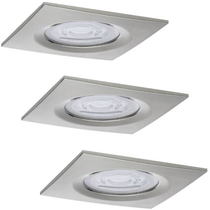 Paulmann 93615 - LOT 3x LED/7W IP44 Spot encastrable salle de bain à intensité variable 230V