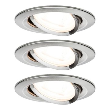 Paulmann 93652 - LOT 3x LED GU10/6,1W IP23 Spot encastrable salle de bain 230V