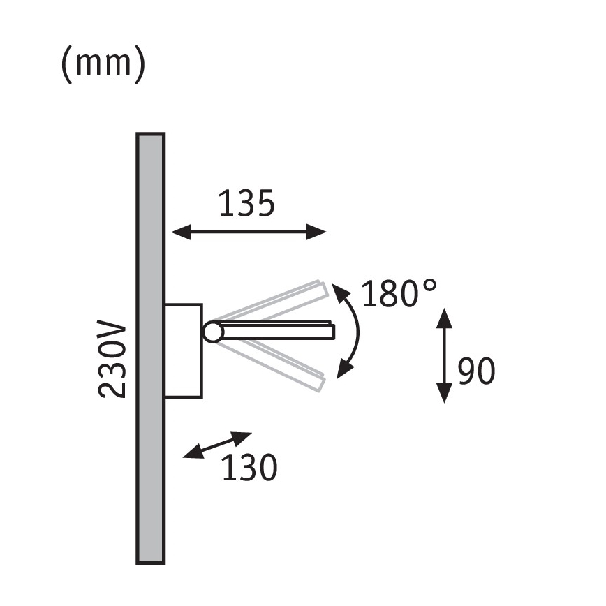 Paulmann 93781 - LED/7,2W IP44 Applique murale salle de bain SPECIAL LINE 230V