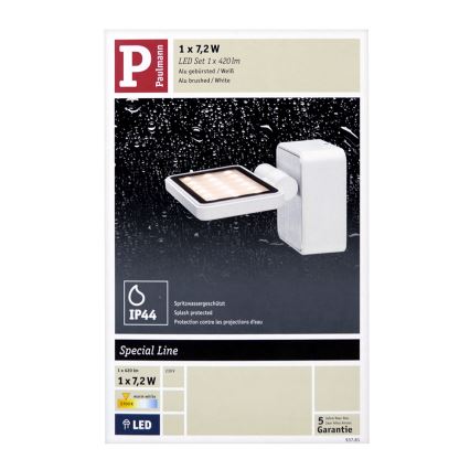 Paulmann 93781 - LED/7,2W Applique murale salle de bain SPECIAL LINE 230V IP44