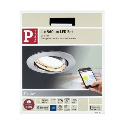 Paulmann 93843 - Luminaire LED encastrable à intensité modulable SMART COIN 1xLED/4,5W/230V