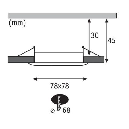 Paulmann 93891 - Luminaire de salle de bain à intensité variable LED/6,8W IP44 COIN 230V