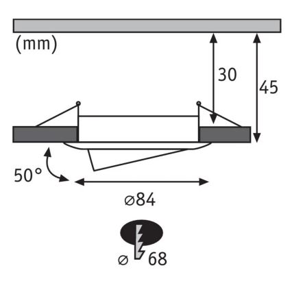 Paulmann 93940 - LOT 3x LED RGBW/2W IP23 Spot encastrable salle de bain à intensité variable 230V