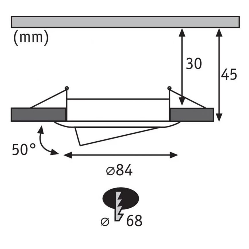 Paulmann 93940 - LOT 3x LED RGBW/2W IP23 Spot encastrable salle de bain à intensité variable 230V