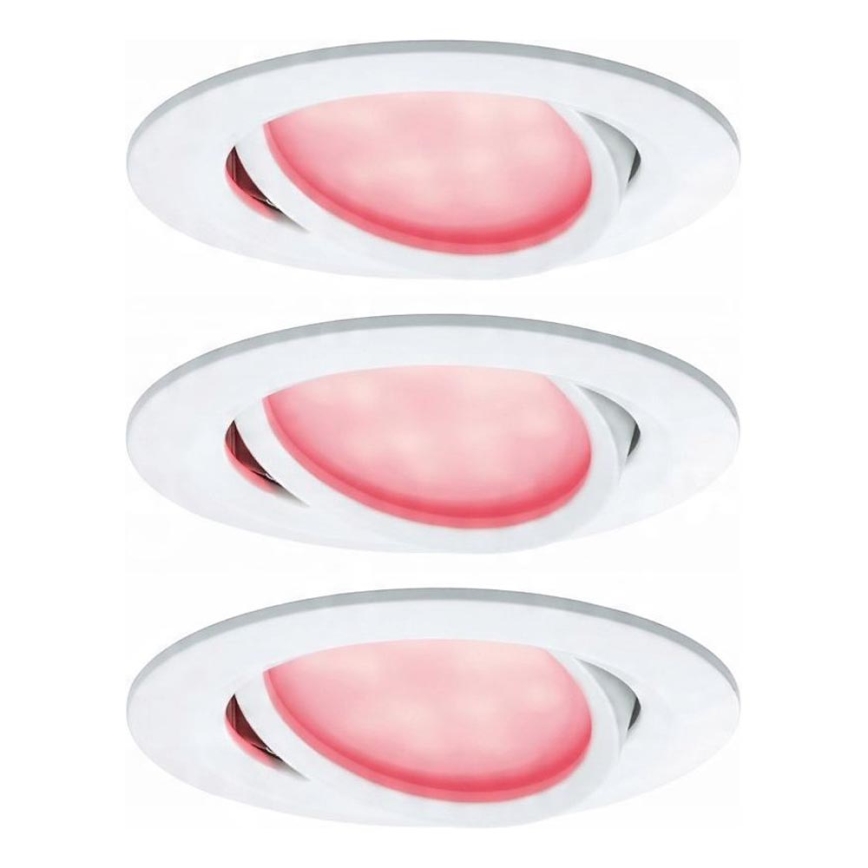 Paulmann 93940 - LOT 3x LED RGBW/2W IP23 Spot encastrable salle de bain à intensité variable 230V