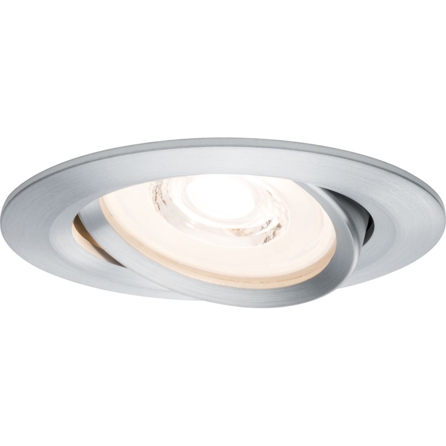 Paulmann 93943 - Lot de 3 spots encastrables LED 6,8 W IP23 dimmables pour salle de bains COIN 230 V