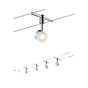 Paulmann 94080 - Ensemble 4xLED/4,8W Système complet à câbles STAGE 230V chrome brillant