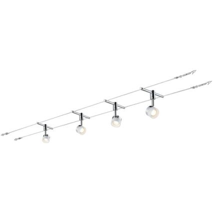 Paulmann 94080 - LOT 4xLED/4,8W Spot pour système de rail STAGE 230V chrome brillant