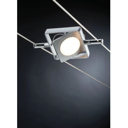 Paulmann 94107 - Ensemble 4xLED/4,3W - système de suspension par câble complet MAC 230V - chrome mat