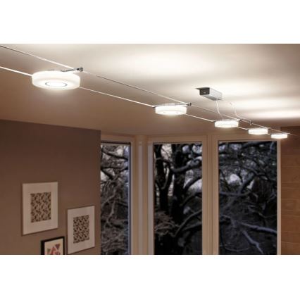 Paulmann 94109 - Kit complet 5x LED/4,3 W, système sur câbles MAC 230 V, blanc