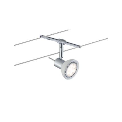Paulmann 94136 - Kit 5x GU5,3/10W, système d'éclairage complet sur câble SHEELA 230V, finition chrome brillant