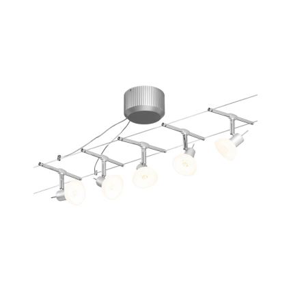 Paulmann 94136 - LOT 5xGU5,3/10W Spot pour système de rail SHEELA 230V chrome brillant