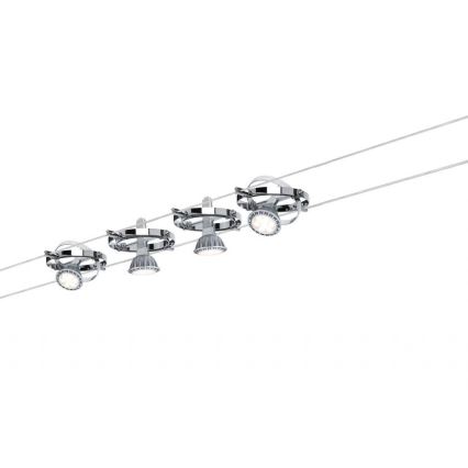 Paulmann 94153 - LOT 8xGU5,3/10W Spot pour système de câble CARDAN 230V